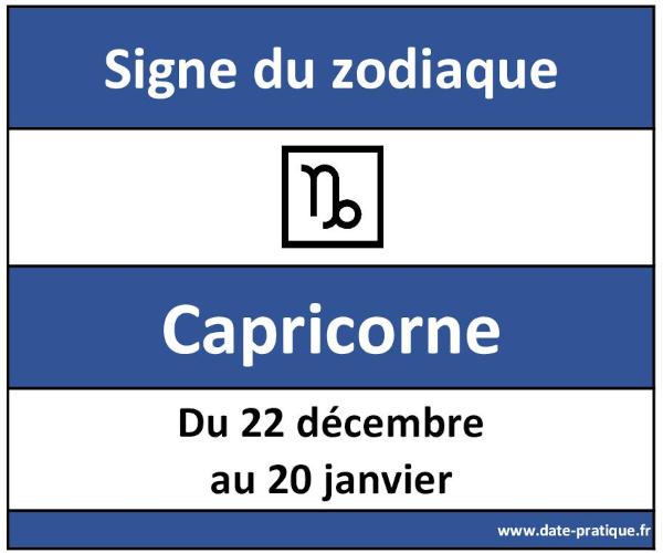Signe astrologique du Capricorne ♑ : dates et symbole