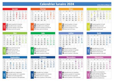 Calendrier lunaire 2024
