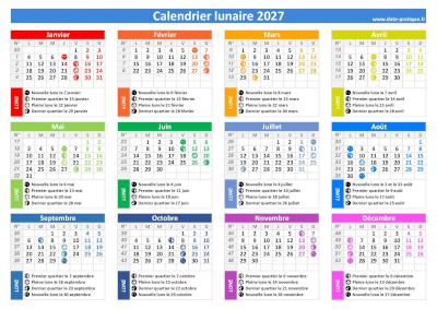 Calendrier lunaire 2027
