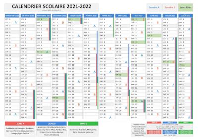 Calendrier scolaire 2021-2022
